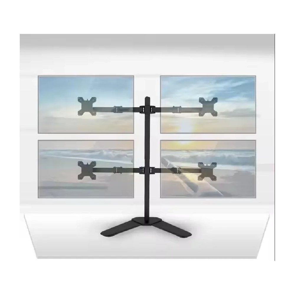 Multybyte Four Monitor / Led Stand Table Top Height Adjustable Arm Mount- Steel (MB-MSS6) view 3